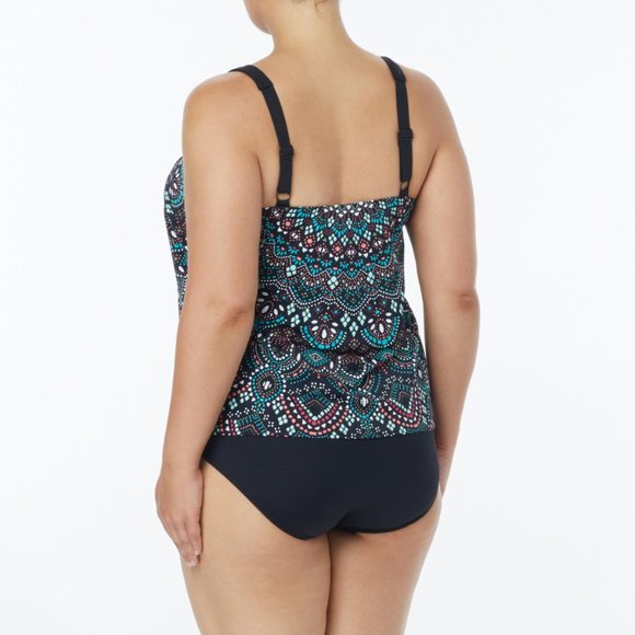 Coco Reef Tankini Set Plus Size Ultra Fit Bra Sized Underwire 2 PIECE 24W/46DD - Picture 4 of 13